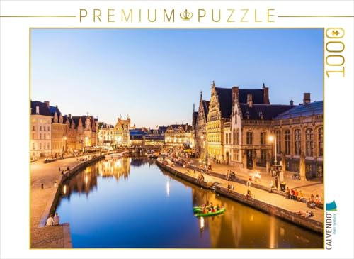 CALVENDO Puzzle Korenlei und Graslei in der Altstadt von Gent | 1000 Teile Lege-Größe 64 x 48 cm Foto-Puzzle für glückliche Stunden