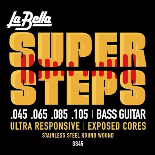 Labella SS40 Super-Steps-Serie, Saitensatz für Bassgitarre Extra Light 45/105