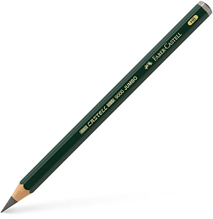 Faber-Castell Supreme Artist Quality Castell 9000 Jumbo Graphite Single Pencil, with Extra Thick HB 5.3mm Lead