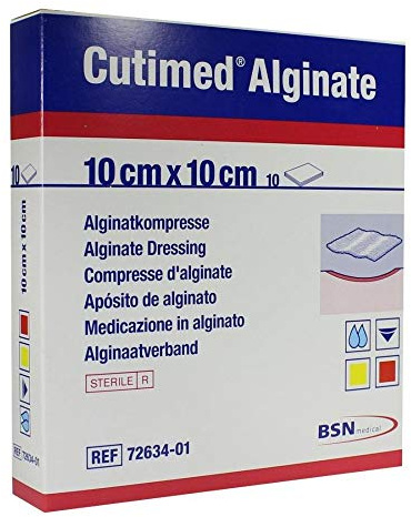 CUTIMED Alginate Alginatkompressen 10x10 cm 10 St