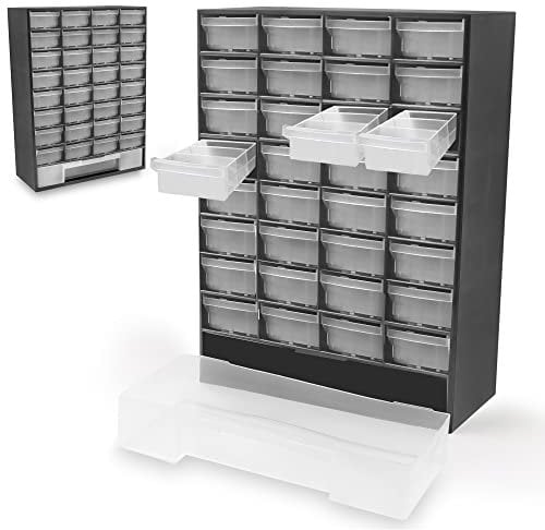 Fatbox Sortimentsbox mit 33 Schubladen | Kleinteilemagazin Sortimentskasten Sortierkasten