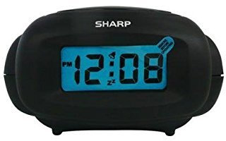 SHARP LCD Réveil numérique, Noir