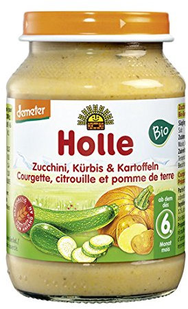 Holle Zucchini & Kürbis mit Kartoffeln, 6er Pack (6 x 190 g) - Bio