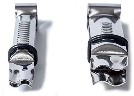 Silikomart | Set 2 Pinzas Wonder Crimper para Decoraciones de Tartas, Diseño Regular Línea Ondulada, Material Acero Inoxidable, Medidas 17 mm - 12 mm, Made in Italy