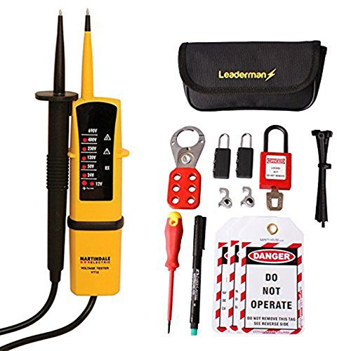Martindale Electric VT12 Voltage & Continuity Tester MCB/RCD Lock Out/Off Kit Los-K1 from Testermans