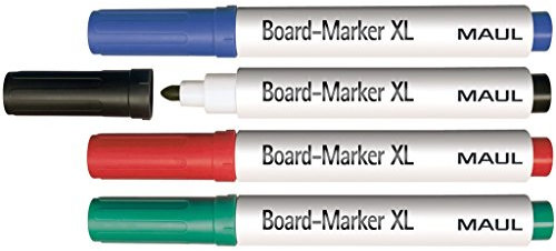 MAUL Whiteboard-Marker, sortiert, 4er-Set, Größe: XL