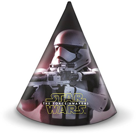 Star Wars Party Hats The Force Awakens Birthday Cone Hats, Pack of 6