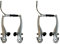 Promax Fahrrad Bremskörper V-Brake Bremsen Set Aluminium Silber