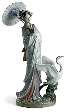 LLADRÓ Japanese Portrait Woman Figurine. Porcelain Figure Figure.