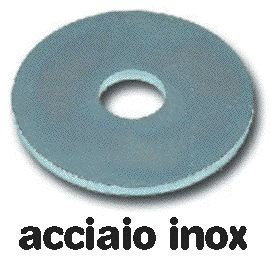 Rondelle Piane Larghe in Acciaio Inox Uni 6592 misura 10x40 mm conf. 200 pz