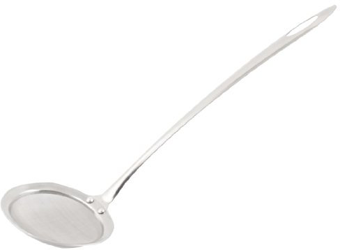 sourcing map 9.8 Long Huile Beurre Graisse Acier Inoxydable Passoire Cuillère Louche Tool