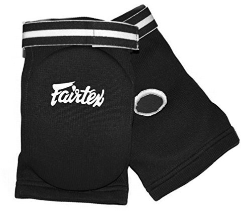 Fairtex Ellenbogenschoner mod.EBE Pads, Schutzausrüstung für MuayThai, Kickboxen, MMA Thai-Boxen, Kampfsport, Einheitsgröße, Schwarz , One Size For All