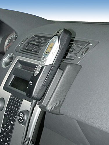 KUDA Handyhalterung passend für Volvo S40/ V50 ab 04/2004 & Volvo C30/ C70 ab 05/2006 - Telefonkonsole für Smartphones, Handy, Navi und mehr – Kunstlederkonsole, schwarz, 088285