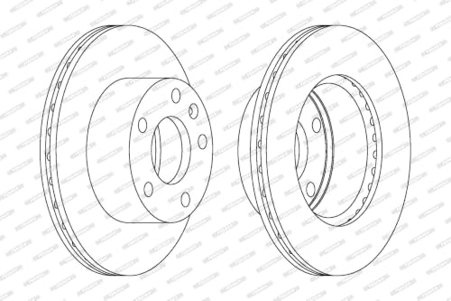 FERODO BRAKE DISC | DDF1640 | FRONT | FOR LDV MAXUS BUS 2005-2009 | OE-MATCHING QUALITY | SMOOTH & QUIET PERFORMANCE