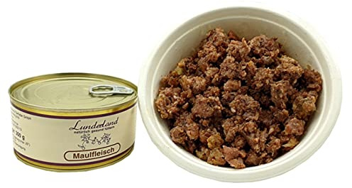 Lunderland-Dosenfleisch-Maulfleisch 5 x 300g Dosen (insg. 1,5kg) Hundefutter Nassfutter 100% Kopffleisch vom Rind für Hunde und Katzen