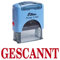 GESCANNT Selbst Farbwerk Stempel Buro stationar Bedrucktes Shiny Stamp