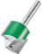 Trend CraftPro Straight Two Flute Router Cutter Bit, 1/4 Inch Shank, 25mm Cut Diameter & 19mm Cut Length, Tungsten Carbide Tipped, C033AX1/4TC