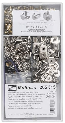 Prym - Prym Silver - Bronze (13mm) Trouser & Skirt Hooks Bars - 1 Unit