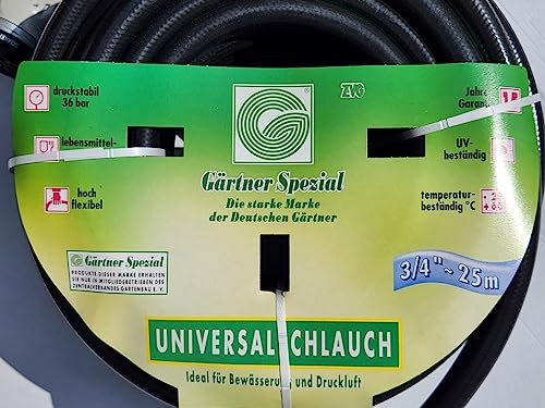 RENUS Spezial Schlauch Set 25m Garten & Druckluft - ALLE Anschlüsse aus Metall & 5-Fach Brause4