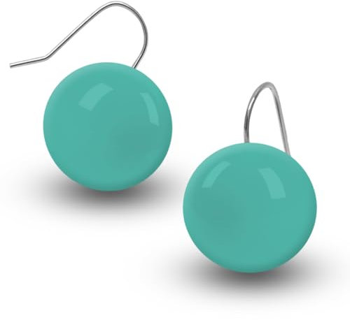 Soul-Cats 1 Paar Kugel Ohrringe aus Acryl für Damen, Mädchen in der Farbe: türkis