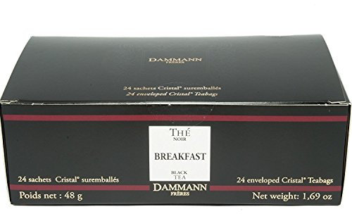 DAMMANN FRERES Breakfast Black Tea, 24 Cristal Teabags