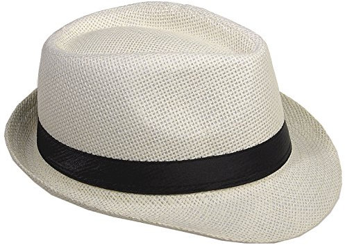 Miobo Chapeau de Paille, Fedora Polyvalent, Design Trilby, Protection Solaire
