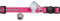 HUNTER MODERN ART LUXUS Katzenhalsband, Kunstleder, Strasssteine, Sicherheitsverschluss, pink