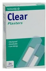 NUMARK PLASTERS ASST CLEAR 24