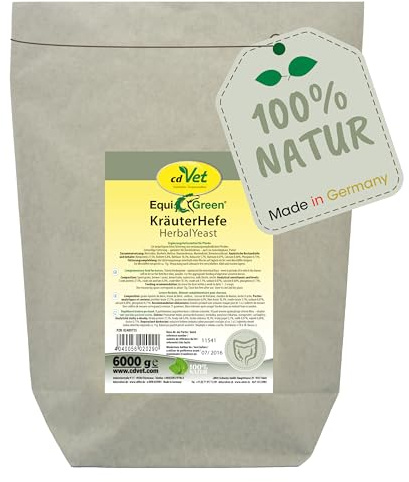EquiGreen KräuterHefe Pferdefutter 6kg – natürliche Unterstützung für empfindliche Verdauung mit B-Vitaminen, Kräutern und Hefen