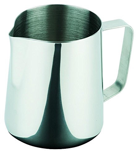 APS 10329 Pot à lait/pot universel, Ø 9 cm, hauteur 11,5 cm, 0,6 litre, inox, extérieur poli miroir, graduation intérieure