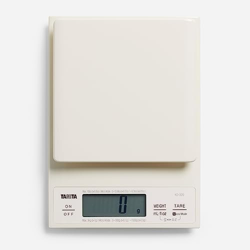 Tanita KD320WH33 Küchenwaage 3 kg mit Feinteilung 0.1 g