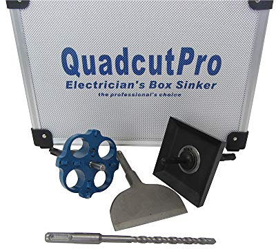MOORCUT Quadcut PRO Single Kit Square Hole Cutter Electrical Socket Sinker Set