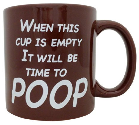 Island Dogs Insel Hunde Giant Keramik Time to Poop, Tasse, braun