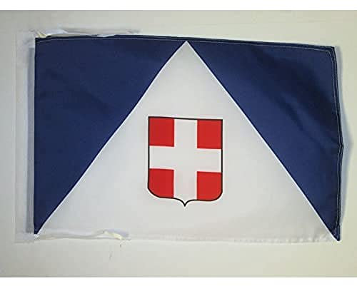 AZ FLAG - Drapeau Haute-Savoie - 45x30 cm - Pavillon Département Haut-Savoyard 100% Polyester avec Deux Cordelettes - 20g