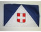 AZ FLAG - Drapeau Haute-Savoie - 45x30 cm - Pavillon Département Haut-Savoyard 100% Polyester avec Deux Cordelettes - 20g