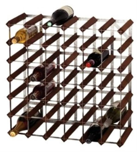 Wine Rack - Dark oak effect. 42 bottle capacity.