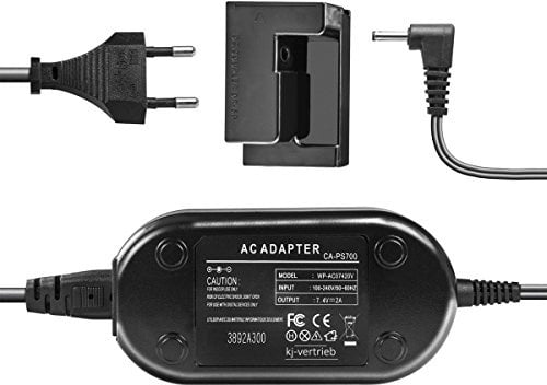 Netzteil mit Akkuadapter für Canon Kamera G10, G11, G12, SX30 is, SX30is - 7,4V 2A - ersetzt NB-7L, ACK-DC50