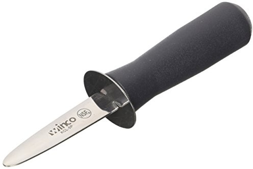 Winco 6.75-Inch Oyster Opener with 3-Inch Blade and Plastic Handle