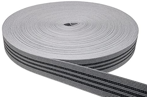 Polster Gummigurte Elastikmaterial Anthrazit Fest 5 cm breit Dehnung 45% Meterware