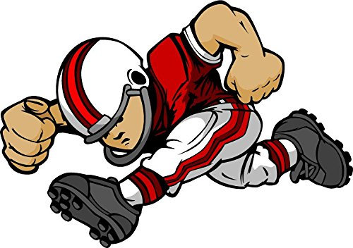 NFL American Football Speedy Player Cartoon Hochwertigen Auto-Autoaufkleber 12 x 8 cm