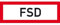 Indigos UG Aufkleber FSD Hinweisschild Brandschutz - 21,00x7,4 cm - selbstklebender Sicherheits Aufkleber für Tür oder Wand - Warnschild für Gebäude, Hotel, Büro, Firma, Haus, Praxis