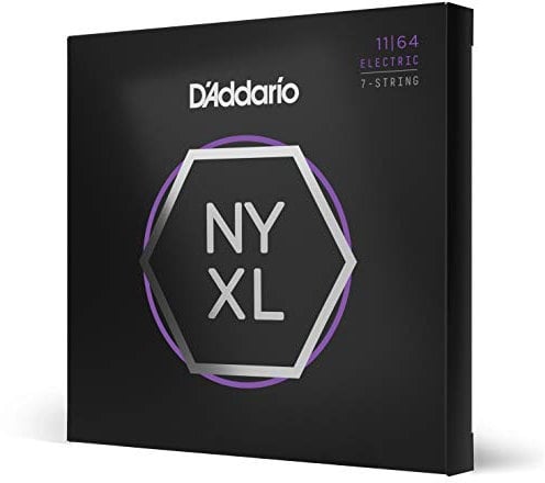D'Addario Corde Chitarra Elettrica | NYXL NYXL1164 | Medio, 7 corde, 11-64, 1-Pacchetto