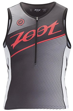 Zoot Men's Tri Team Tank Top, Black/Race Day Red, X-Small