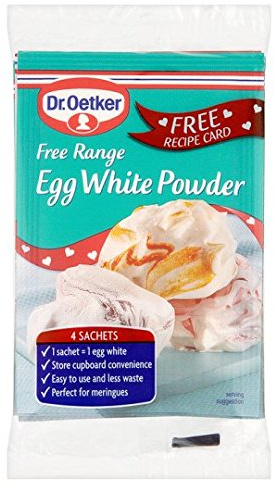 Dr.Oetker Lot de 4 sachets de poudre de blanc d'œuf 5 g