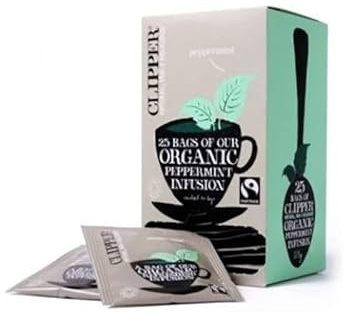 Clipper Clip Peppermint Enveloped (25Bags) Envelope String & Tagged Fairtrade Gluten Free Organic Vegan