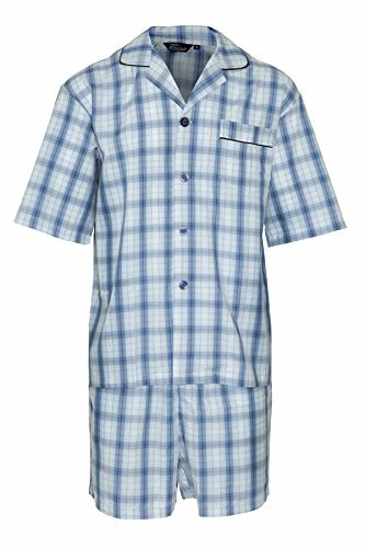 Champion Mens Polycotton Short Pyjama Lounge Wear Set Blue M