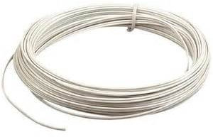 20 METRES OF WHITE 2 CORE FLAT BELL WIRE FLEXIBLE CABLE