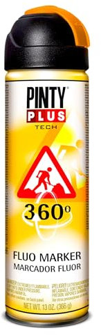 Pintura en spray PINTYPLUS TECH 650 Marcador 360º Naranja T143