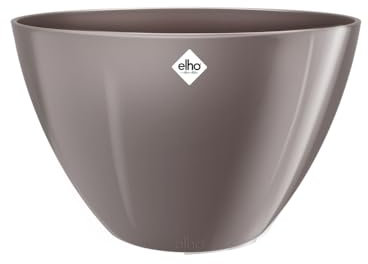 Elho Pflanztopf Brüssel Diamond oval hoch, 36 x 18 x 23,5 cm, auster, 8152433640500, Oyster Pearl, 36CM