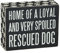 Primitives By Kathy Holzschild mit Aufschrift Home of a Loyal & Spoiled Recue Hund, 12,7 x 10,2 cm